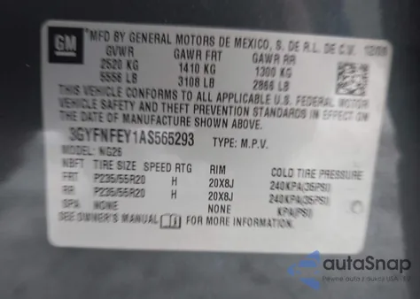 2010 Cadillac Srx Premium Collection from USA, damaged, VIN 3GYFNFEY1AS565293